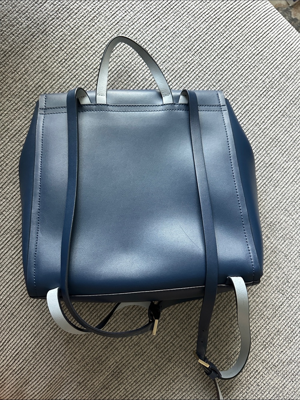 kate spade navy blue leather backpack - Picture 7 of 12